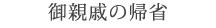 御親戚の帰省の使い方